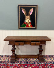 Load image into Gallery viewer, Antique French Flip Top Envelope Library Table Console Sofa Entry Table Oak