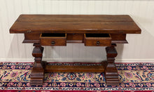 Load image into Gallery viewer, Antique French Flip Top Envelope Library Table Console Sofa Entry Table Oak