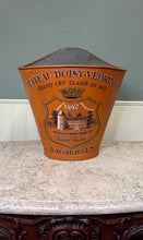 Load image into Gallery viewer, Antique French Zinc Grape Hod Wine Cellar Harvest Bucket Basket Planter c. 1900