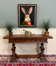 Load image into Gallery viewer, Antique French Flip Top Envelope Library Table Console Sofa Entry Table Oak