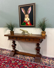 Load image into Gallery viewer, Antique French Flip Top Envelope Library Table Console Sofa Entry Table Oak