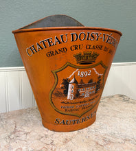 Load image into Gallery viewer, Antique French Zinc Grape Hod Wine Cellar Harvest Bucket Basket Planter c. 1900