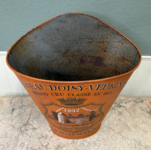 Load image into Gallery viewer, Antique French Zinc Grape Hod Wine Cellar Harvest Bucket Basket Planter c. 1900