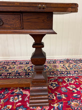 Load image into Gallery viewer, Antique French Flip Top Envelope Library Table Console Sofa Entry Table Oak