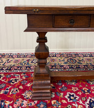 Load image into Gallery viewer, Antique French Flip Top Envelope Library Table Console Sofa Entry Table Oak