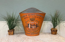 Load image into Gallery viewer, Antique French Zinc Grape Hod Wine Cellar Harvest Bucket Basket Planter c. 1900