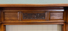 Load image into Gallery viewer, Antique English Fireplace Mantel Surround Renaissance Revival Oak c.1920s-30s
