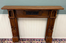 Load image into Gallery viewer, Antique English Fireplace Mantel Surround Renaissance Revival Oak c.1920s-30s