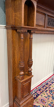 Load image into Gallery viewer, Antique English Fireplace Mantel Surround Renaissance Revival Oak c.1920s-30s