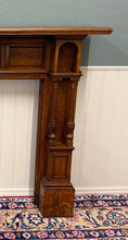Load image into Gallery viewer, Antique English Fireplace Mantel Surround Renaissance Revival Oak c.1920s-30s