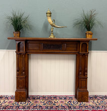 Load image into Gallery viewer, Antique English Fireplace Mantel Surround Renaissance Revival Oak c.1920s-30s