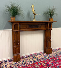 Load image into Gallery viewer, Antique English Fireplace Mantel Surround Renaissance Revival Oak c.1920s-30s