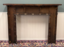 Load image into Gallery viewer, Antique English Fireplace Mantel Surround Renaissance Revival Oak c.1920s-30s