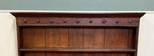 Load image into Gallery viewer, Antique English Plate Rack Wall Shelf LARGE Jacobean Carved Oak Mid 19th century