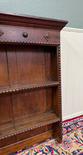 Load image into Gallery viewer, Antique English Plate Rack Wall Shelf LARGE Jacobean Carved Oak Mid 19th century