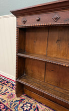 Load image into Gallery viewer, Antique English Plate Rack Wall Shelf LARGE Jacobean Carved Oak Mid 19th century
