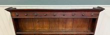 Load image into Gallery viewer, Antique English Plate Rack Wall Shelf LARGE Jacobean Carved Oak Mid 19th century