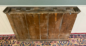 Antique English Plate Rack Wall Shelf LARGE Jacobean Carved Oak Mid 19th century