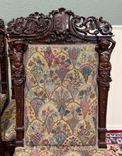 Load image into Gallery viewer, Antique French SET OF 8 Dining Chairs Upholstered Carved Walnut 19thC EXQUISITE