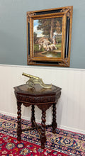 Load image into Gallery viewer, Antique French Octagonal Table Renaissance Revival Carved Barley Twist Oak 19thC