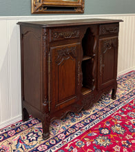 Load image into Gallery viewer, Antique French Sideboard Server Display Cabinet Carved Oak Louis XV c.1920s-30s