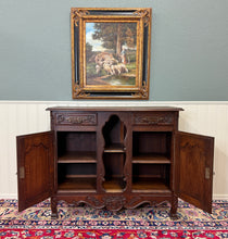 Load image into Gallery viewer, Antique French Sideboard Server Display Cabinet Carved Oak Louis XV c.1920s-30s