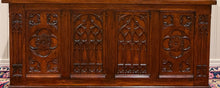Load image into Gallery viewer, Antique French Neo Gothic Trunk Chest Blanket Box Storage Coffer Oak c. 1930-40s