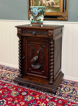 Load image into Gallery viewer, Antique French Jam Cabinet Cupboard Pedestal Barley Twist Drawer Oak Pheasant