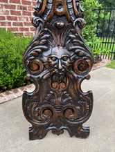 Load image into Gallery viewer, Antique French Pedestal Plant Stand Marble Top Carved Oak 48&quot; T Display Table