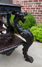 Load image into Gallery viewer, Antique French PAIR End Tables Side Tables Nightstands DRAGONS Oak GOTHIC 19th C