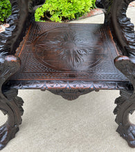 Load image into Gallery viewer, Antique French PAIR End Tables Side Tables Nightstands DRAGONS Oak GOTHIC 19th C