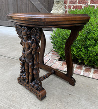 Load image into Gallery viewer, Antique French Table Side Table End Table Nightstand Pedestal CHERUB Walnut