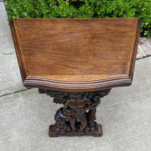 Load image into Gallery viewer, Antique French Table Side Table End Table Nightstand Pedestal CHERUB Walnut