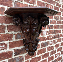 Load image into Gallery viewer, Antique French Corner Corbel Wall Shelf Hanging Wall Decor Carved Oak 19th C