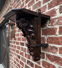 Load image into Gallery viewer, Antique French Corner Corbel Wall Shelf Hanging Wall Decor Carved Oak 19th C