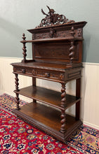 Load image into Gallery viewer, Antique French Buffet Server Sideboard Barley Twist Dark Oak Drawers 4 Tier 19C