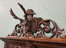 Load image into Gallery viewer, Antique French Buffet Server Sideboard Barley Twist Dark Oak Drawers 4 Tier 19C