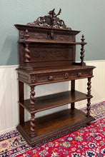 Load image into Gallery viewer, Antique French Buffet Server Sideboard Barley Twist Dark Oak Drawers 4 Tier 19C