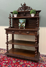 Load image into Gallery viewer, Antique French Buffet Server Sideboard Barley Twist Dark Oak Drawers 4 Tier 19C