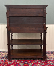 Load image into Gallery viewer, Antique French Buffet Server Sideboard Barley Twist Dark Oak Drawers 4 Tier 19C
