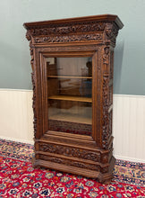 Load image into Gallery viewer, Antique French Renaissance Revival Bookcase Cabinet Side Doors Oak c. 1880s