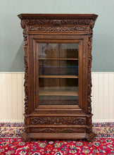 Load image into Gallery viewer, Antique French Renaissance Revival Bookcase Cabinet Side Doors Oak c. 1880s