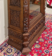 Load image into Gallery viewer, Antique French Renaissance Revival Bookcase Cabinet Side Doors Oak c. 1880s