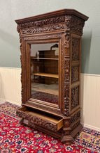 Load image into Gallery viewer, Antique French Renaissance Revival Bookcase Cabinet Side Doors Oak c. 1880s