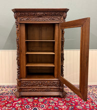 Load image into Gallery viewer, Antique French Renaissance Revival Bookcase Cabinet Side Doors Oak c. 1880s