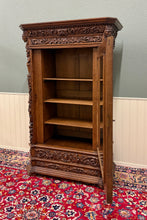 Load image into Gallery viewer, Antique French Renaissance Revival Bookcase Cabinet Side Doors Oak c. 1880s