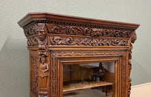 Load image into Gallery viewer, Antique French Renaissance Revival Bookcase Cabinet Side Doors Oak c. 1880s
