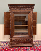 Load image into Gallery viewer, Antique French Renaissance Revival Bookcase Cabinet Side Doors Oak c. 1880s