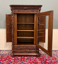 Load image into Gallery viewer, Antique French Renaissance Revival Bookcase Cabinet Side Doors Oak c. 1880s