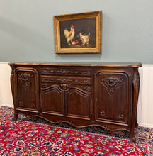 Load image into Gallery viewer, Antique French Sideboard Server Buffet Carved Dark Oak Louis XV c. early 20th c
